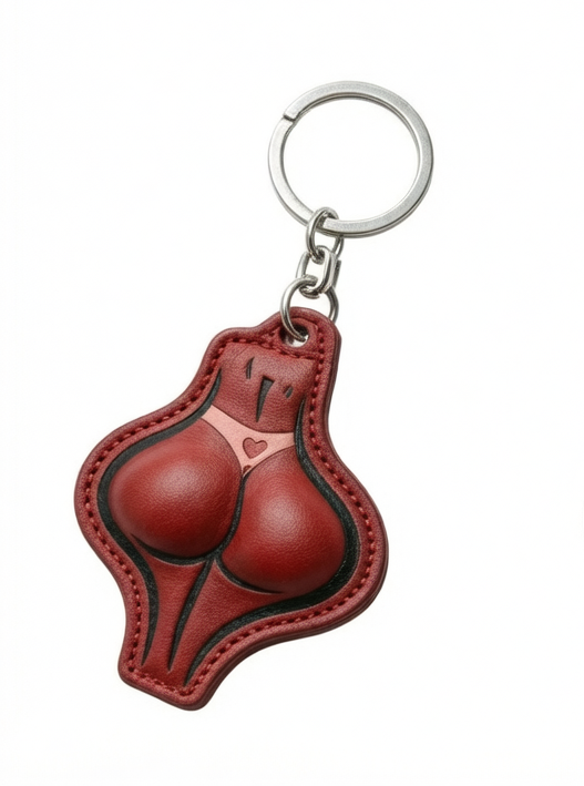 Sassy Types Leather Keychain