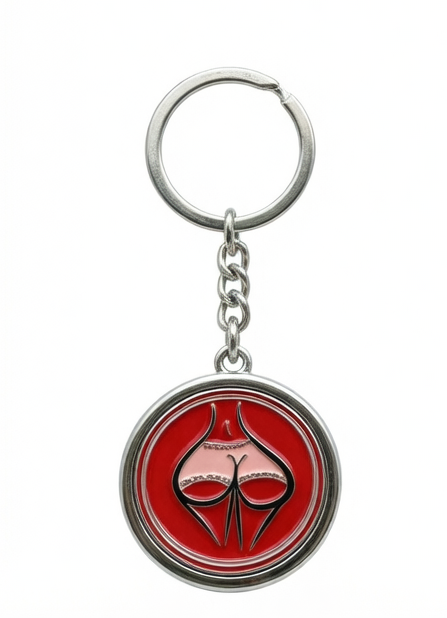 Playful Types Heart Keychain