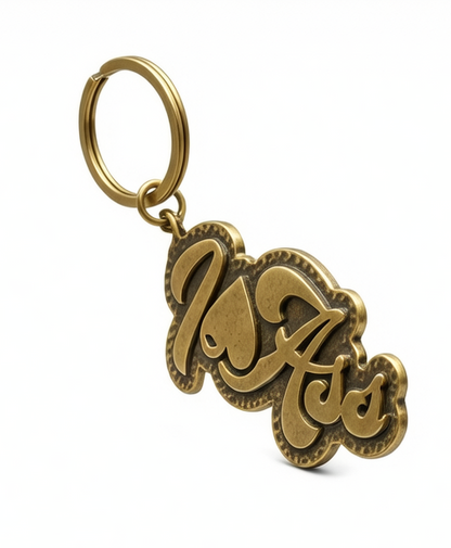 Vintage "Signature" Brass Keychain