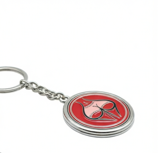 Playful Types Heart Keychain