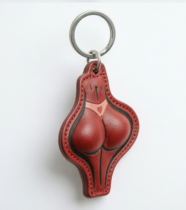 Sassy Types Leather Keychain