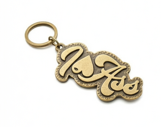 Vintage "Signature" Brass Keychain