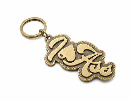Vintage "Signature" Brass Keychain