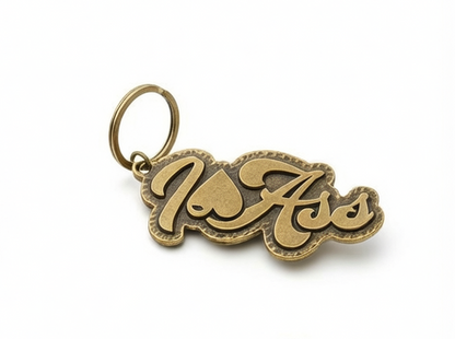 Vintage "Signature" Brass Keychain