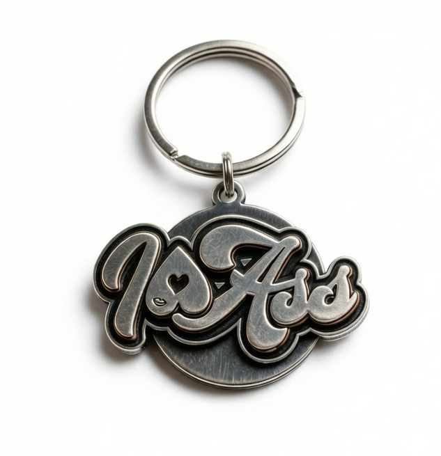 Signature" Metal Keychain