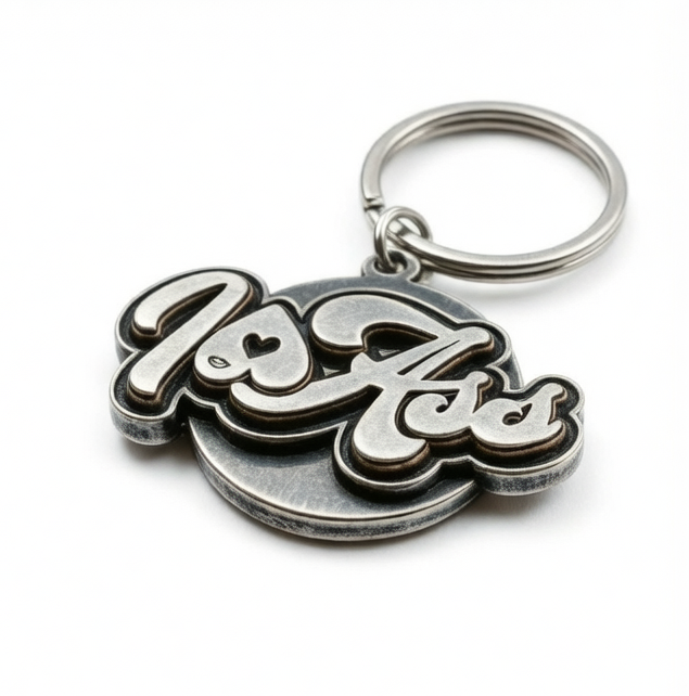 Signature" Metal Keychain