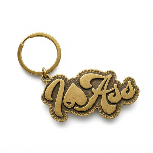 Vintage "Signature" Brass Keychain