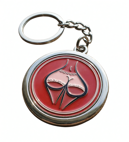 Playful Types Heart Keychain