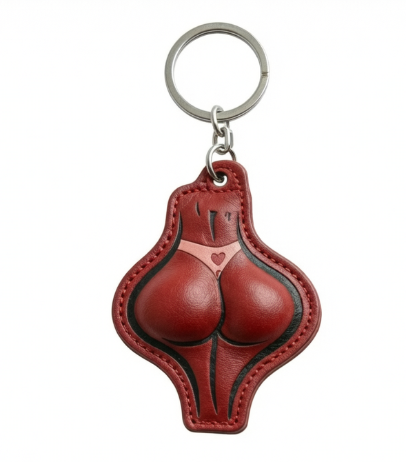 Sassy Types Leather Keychain