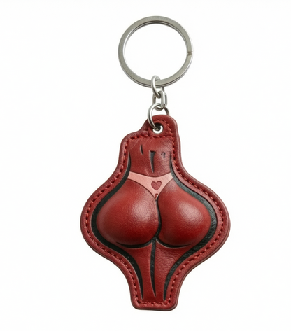 Sassy Types Leather Keychain
